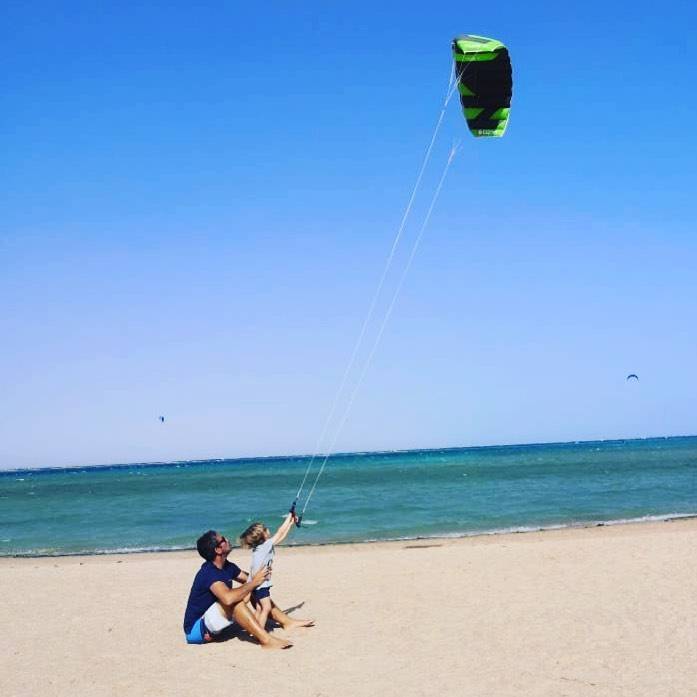 kitesurfing lesson at The Kite Bubble